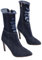 BESPORTBLE 1 Paio Stivali Da Donna Con Tacchi Sottili Stivale Stivali Con Sottile Autunno Coscia Col Denim Alto Tacchi Per Le Donne Stivali Autunnali Suola: Gomma Blu