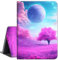 for Amazon Kindle Fire 7 Tablet Case 12th Generation 2022 Release,Slim Soft Shockproof TPU Silicone Protective Back Shell Case for Amazon Fire 7 2022,Pink Tree