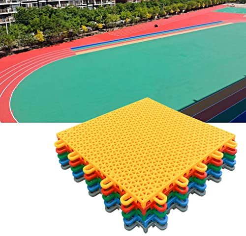 Floor Tiles 25CM Modular Interlocking Floor Tiles Sports Mat, Indoor Outdoor Basketball Court Flooring, Waterproof And Antioxida,Blue-10PCS