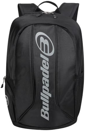 Bullpadel Avant-Padel Black Ergonomic Backpack with Ventilated Shoe Compartment, Multiple Pockets, Padded Handles and Stylish, Functional and Sturdy Design