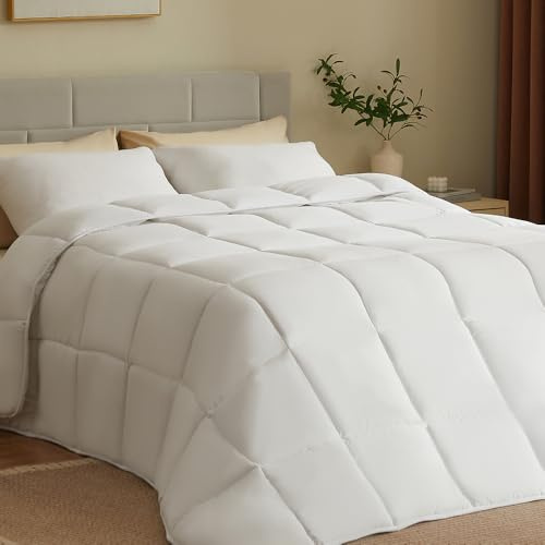 CASABEL Bettdecke 220x240 cm, Alle Jahreszeiten 300/gsm, Weiche und Atmungsaktive Mikrofaser, Temperaturregulierend, Maschinenwaschbar, Für Doppelbett
