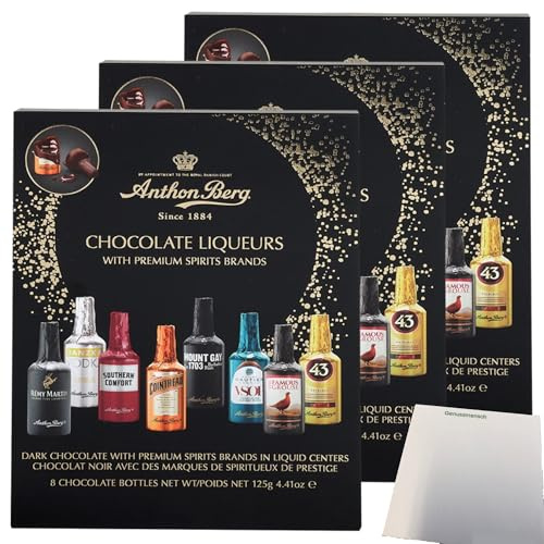 usy Bundle für A.Berg Schokolade mit Liqueurs 3er Pack (3x125g Packung) + usy Block