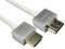 Alida Systems ® 2m Câble HDMI plaqué Or Super Slim, avec chaîne de Retour 3D, Ethernet et Audio - Blanc
