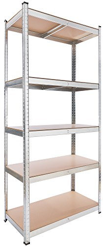 Arebos scaffalatura | 90 x 45 x 200 cm | 1000 kg portata | Sistema di facile installazione grazie a bussola