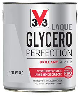 V33 Peinture multi-supports monocouche Laque Glycéro brillant, Gris Perle n°11 2L
