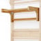 Physionics® Barre de Traction pour Espalier - en Bois de Pin, Amovible, 73 x 45 x 27 cm - Barre Pull-Up pour Échelle Suédoise, Gymnastique, Fitness, Sport