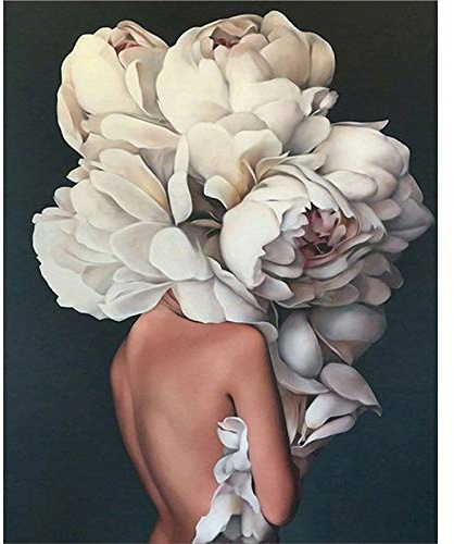 Goblinaduo Malen Nach Zahlen Erwachsene,Bild Nach Zahlen Blumen Frauen Figur Malerei Nach Zahlen Wandkunst Bild Für Wohnkulturen Kunstwerk 40 * 50cm
