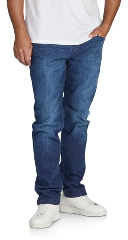 riverso Jeans Herren Stretch lang Straight Fit RIVChris Jeanshose Hose Blau w36, Farbe:Dark Blue Denim (19400), Größe:36W/32L