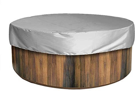 Round Swimming Pool Cover, Dust Rainproof Pool Protective Cover Portable Paddling Pool Cover for Outdoor Garden Pool SPA Hot Tub, 6 Sizes
