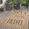 TT Home In-& Outdoorteppich Wetterfest Terrasse Küche Modernes Design Schrift City, Farbe: Beige 3, Größe:160x220 cm
