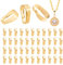 PH PandaHall 100pz Ganci per Ciondoli Collane Placcati 18K Oro, Fibbie in Ottone Risultati Della Collana Ciondolo Fibbie Connettore A Catena per Collane Fai Da Te Gioielli, 7x4.5x2mm