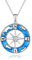 Kompass Kette Sterling Silber Halskette Marine Karte Anhänger Graduierung Freundschaft Talisman Reise Geschenk Schmuck für Damen Männer (A-Einzelner Kompass)