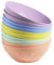 Harfield Tableware Pastel Pack of 10 Small Snack Dessert Bowls Reusable BPA Free Plastic Children's Shatterproof Tableware