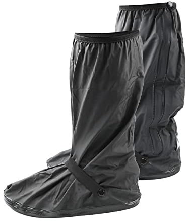 Auto Accessori Lupex Copriscarpe Impermeabile PVC | Stivali Con Cerniera | Unisex Uomo Donna | Antiscivolo Pieghevole Riutilizzabile | Pioggia e Neve | Interno e Esterno (L)