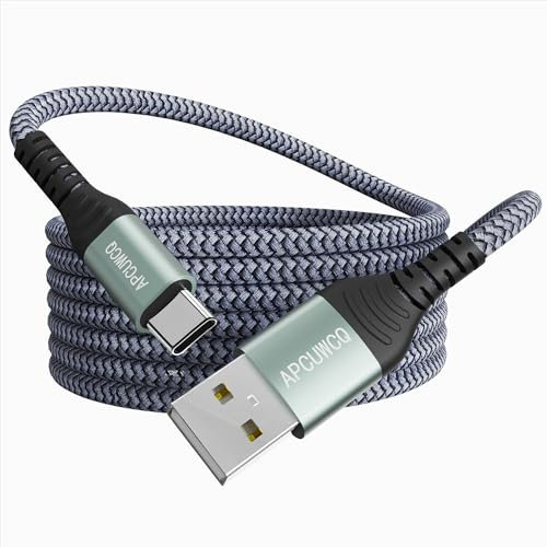USB C Cable Extra Long 5M 3.1A Fast Charging Type C Fast Charger Cable for Samsung Galaxy S23 S22 S21 S20 S10 S9 S8 Note 10 9 8, Huawei P10 P9 Pixel, LG,Google,Type C Charger