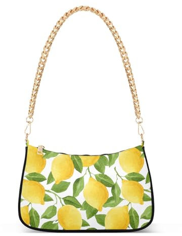YOUJUNER Borse a tracolla da donna giallo limone mini borse da donna pochette borsa ascellare borsa catena borsa, Multicolore, Taglia unica