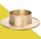 WikaKerzen Kerzenleuchter für Kerzen - Kerzenständer in Silber & Gold gebürstetem Messing Metall - Kerzenhalter für Hochzeits-, Kommunions- & Taufkerzen (Gold, Ø 7 cm)