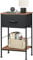 WLIVE Side Table, 2-Tier Bedside Table with 1 Storage Drawer, Nigntstand with Steel Frame, End Table for Bedroom, Living Room, Rustic Brown