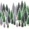 30 Stück Weihnachtsbaum Weihnachtsdeko Künstlicher Klein Tannenbaum Deko Weihnachtsbäume Tischdeko Weihnachten Christmas Tree Christbaum Decorations(Silber+grün+Dunkelgrün)