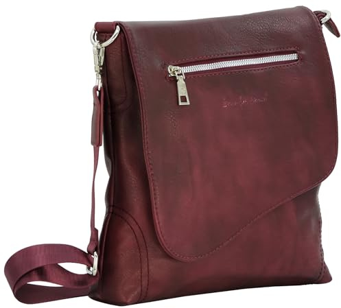 JENNIFER JONES Damen Schultertasche – Umhängetasche | Crossbody Bag, kompakt, 5L, Reißverschluss + Magnetverschluss, Casual, Freizeit, Alltag