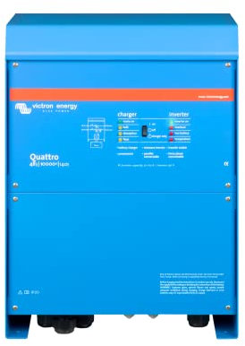 Victron Energy Quattro 10000VA 48-Volt 230V Reiner Sinus Wechselrichter 140 Amp Batterie Ladegerät