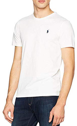 POLO RALPH LAUREN Magliette da tè T-Shirt, Bianco (White A1000), L Uomo