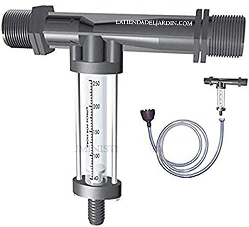 Suministros Infantes Inyector Venturi Fertilizante 32Ø 9mm | Caudal 6000 L/H | Dosificador Preciso con Caudalímetro | Caudal Máximo Fertilizante 260 litros a 3 Bar | Riego Profesional sin Energía