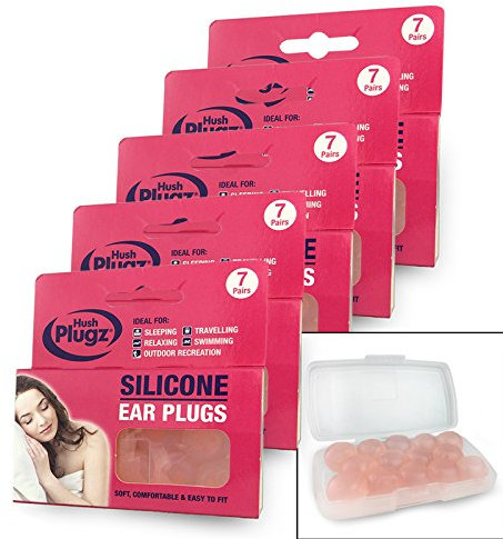 Hush Plugz Silicone Earplugs (5 Packs (35 Pair))