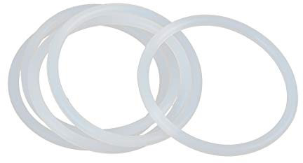 X AUTOHAUX Silicone O-Rings, 65mm OD 57mm ID 4mm Width VMQ Seal Gasket for Compressor Valves Pipe Repair, White, Pack of 5