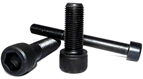 Zylinderschrauben schwarz mit Innensechskant M12x1,5x45 DIN 912 Stückzahl 5 Feingewinde Festigkeit 12.9