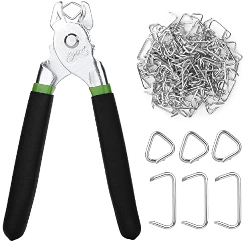 Mr. Pen Hog Ring Pliers Kit - 110 Pack 3/4 Galvanized Rings & Pliers for Fencing & Automotive Upholstery