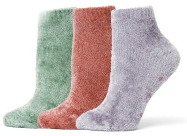 No Nonsense Damen Shortie Slippersocken, 3 Paar Lässige Socke, Violettgrau/Cameo/Agave, 36.5-43 EU (3er Pack)