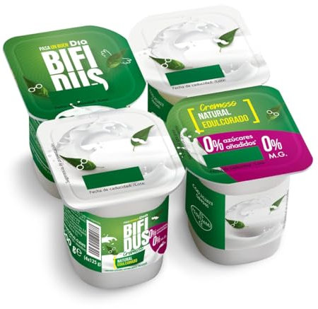DIA BIFIDUS cremoso natural edulcorado 0% pack 4 unidades 125 gr