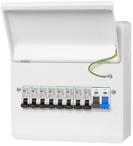 WCED 100A 8 Usable Way Metal Clad Consumer Unit + 8 MCB's