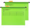 Srvnpioy Große Größe Foolscap Hängemappen mit Tabs und Karteneinlagen,12 Stück,40cm Aufhängestange Passend für Papier 36cm x 24cm, Polypropylen Hängetasche für Aktenschränke,Grün