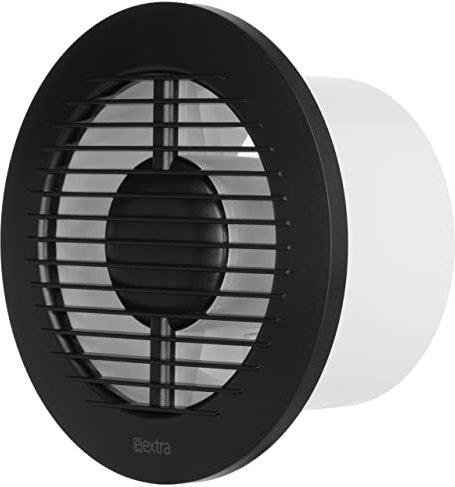 LIRAST Ø 125mm / 5 inch Anthracite Bathroom Fan - Ventilator for Bath Kitchen Toilet - Extractor Fans - Ball Bearing