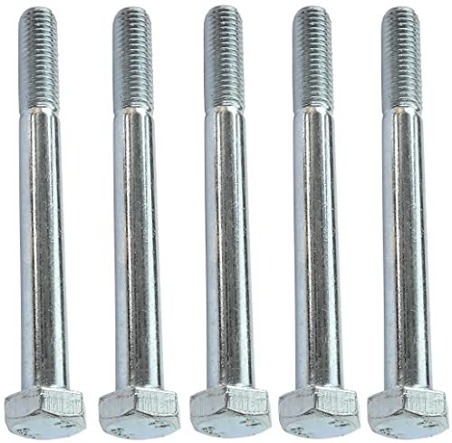 AERZETIX - C47514 - Lot de 5 pièce - Boulons M8x80 à filetage partiel - à tête Hexagonale - Ø8x80mm - DIN 931 - Classe 8.8 - en Acier Zingué - Bricolage - Outillage d'assemblage/Quincaillerie