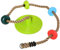 HOMCOM Corde d'escalade avec siège de balançoire Rond 2 m pour Enfant - Usage intérieur/extérieur - Charge Max. 100 Kg - PP Rouge Bleu Vert