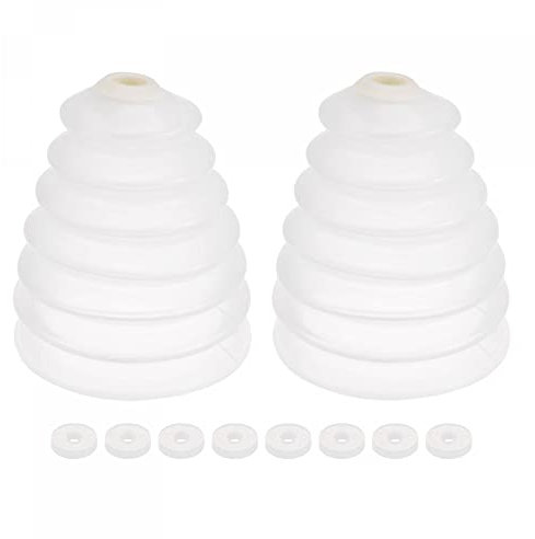 sourcing map 2 Pcs Rubber Drill Dust Cover Collector, for Electric Hammer Impact Drill Ash Bowl, Device Tool Accessories, White