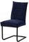 MASSIVMOEBEL24.DE Seattle Freischwinger Polyester, Farbe:blau, Anzahl:1 Stück, Material:100% Polyester