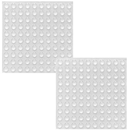 JZK 200 Stück 8 mm x 3 mm transparente selbstklebende Mini-Gummi-Möbel-Stoßstangen-Pads, kleine Puffer-Pads für Schranktüren, Schubladen, Tastatur-Gummifüße, Möbelpads
