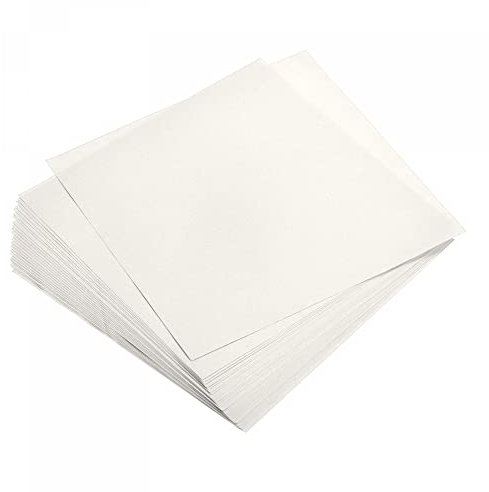 sourcing map Origami Papier doppelseitig Cremeweiß 5,9x5,9 Quadratisch für DIY 25 Blätter