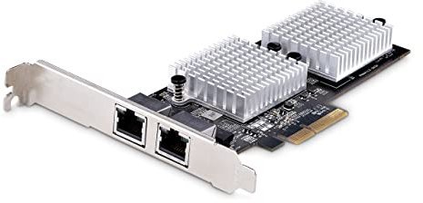 StarTech.com 2-Port 10GbE PCIe Network Adapter, Network Card for PCs/Servers, Six-Speed PCIe Ethernet Card with Jumbo Frame Support, NIC/LAN Interface, 10GBASE-T and NBASE-T