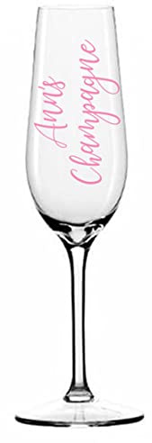 Personalised Name Champagne Vinyl Sticker Decal Transfer Label for Wine Glasses, Flutes Bottles, Carafe, Gift Bag, Box (Large - 6cm Tall Capital Letter Height)