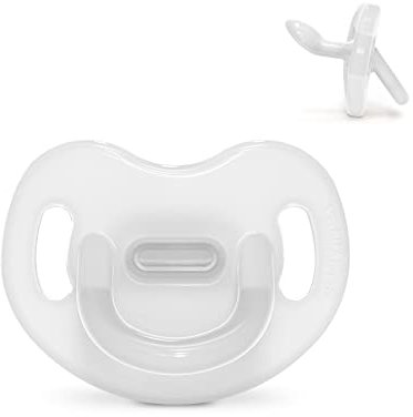 Suavinex, Ciuccio tutto silicone per neonati 6/18 mesi, ciuccio con tettarella anatomica Sx Pro, super morbido e flessibile, ideale per dormire, Colour Essence, trasparente