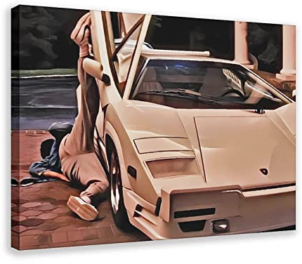 Der Wolf der Wand Street Klassisches Film-Leinwand-Poster, Wandkunst, Dekoration, Bild für Wohnzimmer, Schlafzimmer, Dekoration, Rahmen-Stil, 60 x 90 cm