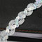 10 Meters Länge 1,5 cm Breite Glitzer Farbiges Paillettenband Borten Rolle, Paillettenbesatz Applikation Paillettenborte Hologramm Metallic Pailletten Aus Stoff Glänzende Paillettenbänder,P-Silber