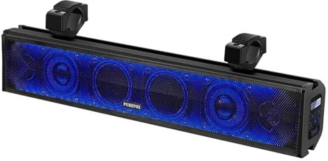 purevox UTV Sound Bar,26 Inch ATV Soundbar Music Sync Multicolor Lights SXS Sound Bar Waterproof Bluetooth Golf Cart Sound Bar for Polaris RZR Can-Am Defender Maverick