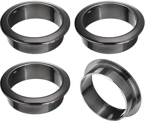 sourcing map 4Pcs Cable Hole Cover, 2 inch(50mm) ABS Office Desk Cable Wire Cord Grommet Cable Cord Organizer for Office Desktop Wire, Black