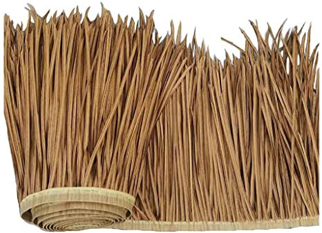 0.5x1m Synthetische Strehdachinung für Tiki-Bar in 1 Rolle, langlebige Stroh-Palm-Thatch-Rolle, Tiki-Hütten-Gras-Dachschirmabdeckung Mini-Bar-Dach und Terrassen-Sonnenschutz 0.5x1m (Color : Yellow a
